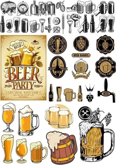 Beer Sticker Set 27 Parça Telefon, Tablet, Defter, Laptop Sticker