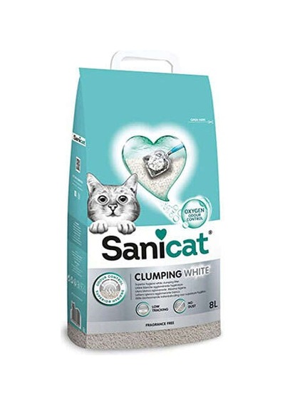 Sanicat Clumping White Oksijen Kontrol Emici Bentonit Kedi Kumu 8 L