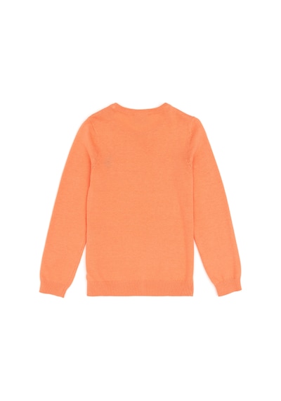 U.S. Polo Assn. Kız Çocuk Somon Melanj Bisiklet Yaka Basic Kazak 50293586-VR254