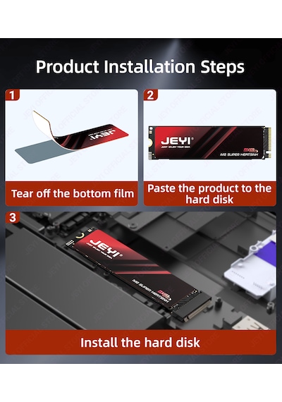 Jeyı M.2 2280 Ssd Grafen Bakır Soğutucu-nvme/sata İçin Ultra İnce