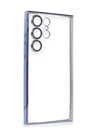 Samsung Galaxy S23 Ultra Kılıf Razer Lensli Silikon - Açık Mavi 0.2M-Çok Renkli