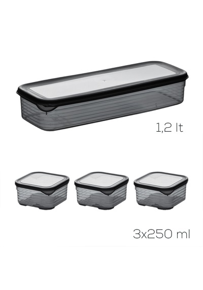 Porsima 4369 Freshlock Vakumlu Kahvaltılık Çok Amaçlı Saklama Kabı Kahvaltı Seti Füme