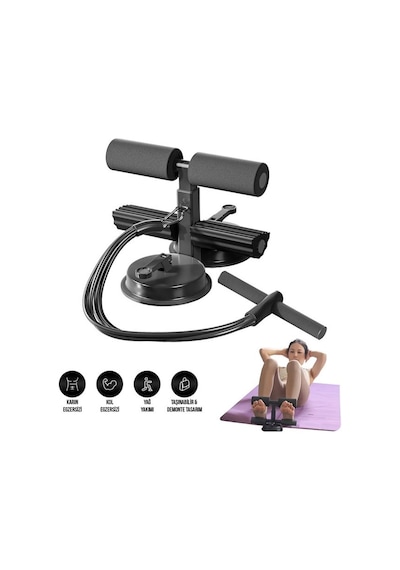 Sunup Sn-29962 Çift Vantuzlu Ev Tipi 3 Kademe Boy Ayarlı Mekik - Karın Egzersiz Aleti