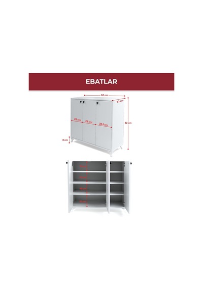 Ahşap 3 Kapaklı Ayakkabılık Ve Çok Amaçlı Dolap, 4 Raflı Kapaklı Depolama Ünitesi, Antre Koridor Balkon Mutfak Diğer Ahşap 3 Kapaklı Ayakkabılık Ve Çok Amaçlı Dolap, 4 Raflı Kapaklı Depolama Ünitesi, Antre Koridor Balkon Mutfak Diğer