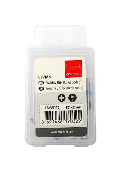 Ceta Form Pz 1 X 25 Mm Yıldız Bits Uç Renk Kodlu Cb/351tc