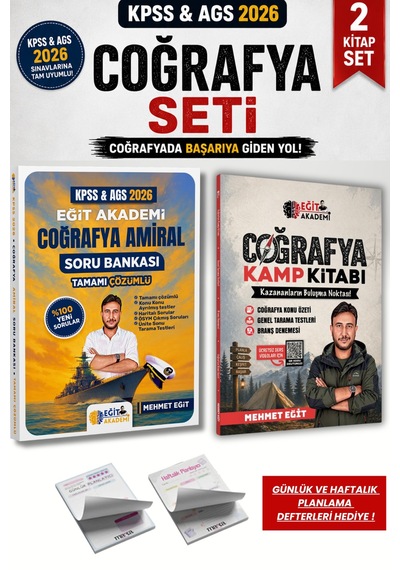 Meb Ags Kpss Coğrafya Amiral Soru Bankası Tamamı Çözümlü Mehmet Eğit Ve Coğrafya Kamp Kitabı