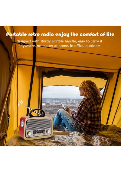 301 Bluetoothlu Fenerli Müzik Kutusu.Nostaljik Radyo