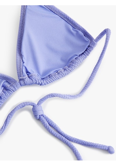 Koton Üçgen Bikini Üstü Dokulu Kaplı Mor 4sak10013mm Mor