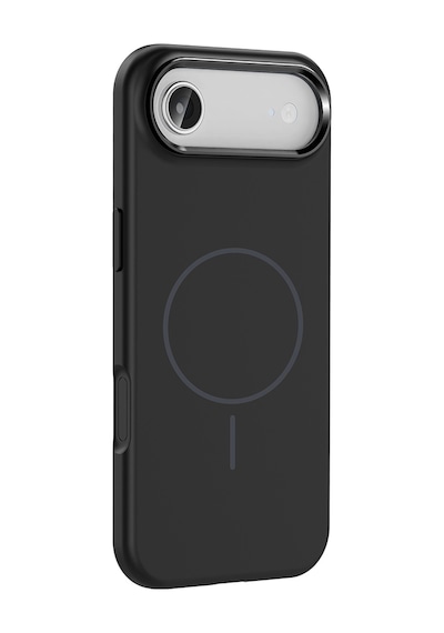 Apple Uyumlu iPhone 17 Air Kılıf M-safe Şarj Özellikli Metal Kamera Çerçeveli Mkst Edi Silikon Kapak - Siyah Siyah