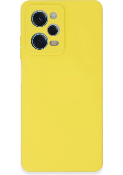 Xiaomi Redmi Note 12 Pro 5g Kılıf Nano İçi Kadife Silikon Sarı