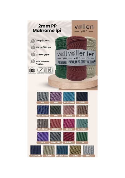 200gr/230m Premium Polyester Makrome Ipi 2mm ,makrome Ip,makrame,supla,çanta Ipi,kırmızı
