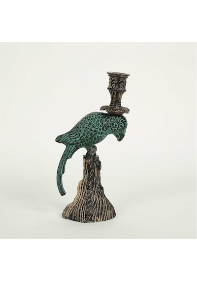 Vitale Metal Green Papağan Mumluk 7 12 23 Cm Renkli
