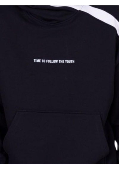 Marions Çocuk 2 İplik Kumaş Pamuklu Sırtı Yazı Detaylı Kapüşonlu Tasarım Sweatshirt-13541 Siyah Marions Çocuk 2 İplik Kumaş Pamuklu Sırtı Yazı Detaylı Kapüşonlu Tasarım Sweatshirt-13541 Siyah