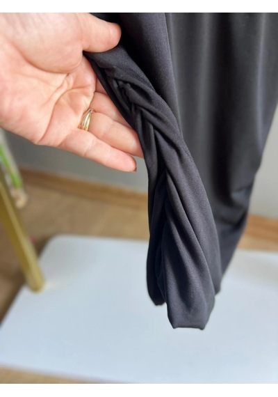Byemelika Mini Drape Etekli Elbise Siyah Çok Renkli
