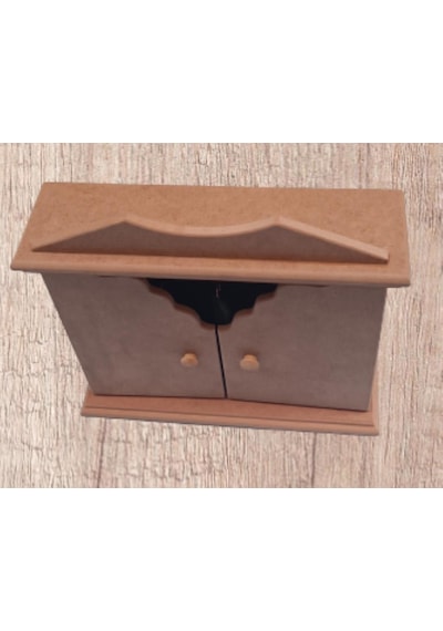 Hobi Dekoratif Anahtarlık Kutusu Yarım Kapak Model Ahşap Mdf Ham El Yapımı