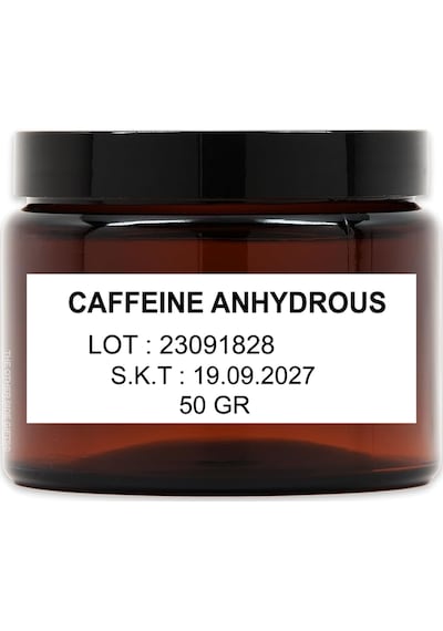 Caffeine Anhydrous Toz Hammadde 50 Gr
