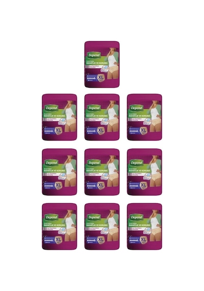 Depend Kadın Emici Külot XL 9'Lu 10 Paket 90 Adet