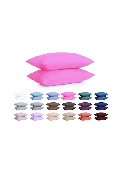 Lionas Pamuklu Yastık Kılıfı - Pembe - 2'li Set 50x70 - Pembe