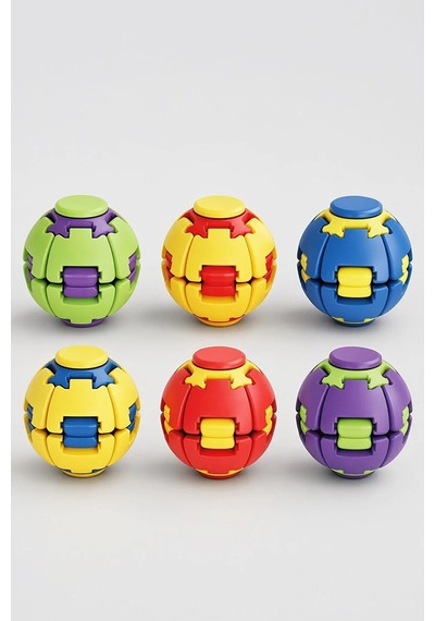 Spin Ball Mekanik Stres Topu Fidget Oyuncak Dönüşebilen Puzzle Çark Bas Çevir Döndür