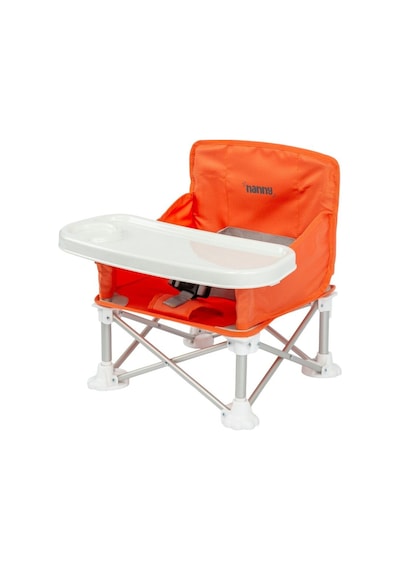 Deluxe Portatif Katlanabilir Mama Sandalyesi Turuncu