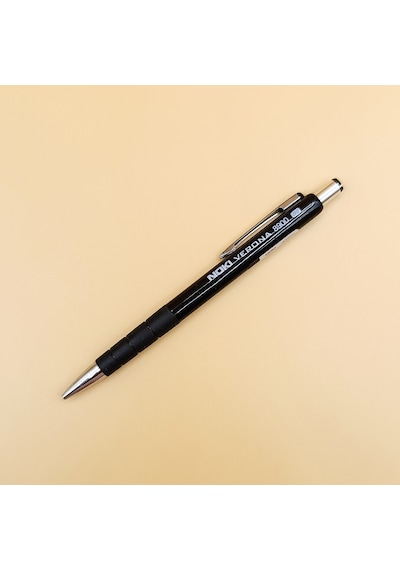 Noki Verona 8900 0.7 Mm Uçlu Kalem Kauçuk Tutuşlu Metal Klipsli Siyah