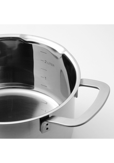 Ikea Hemkomst Kapaklı Tencere 10 L Krom 2 Parça