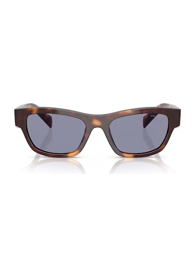 Prada Pr B09s 15w03n 54 Unisex Oval Kırçıllı Kahverengi Kemik Güneş Gözlüğü Kahverengi