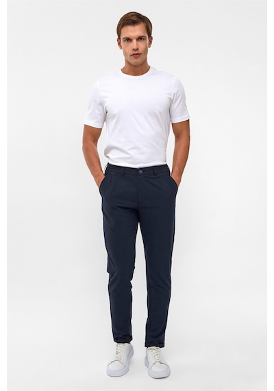 Süvari Lacivert Slim Düz Jogger Pantolon