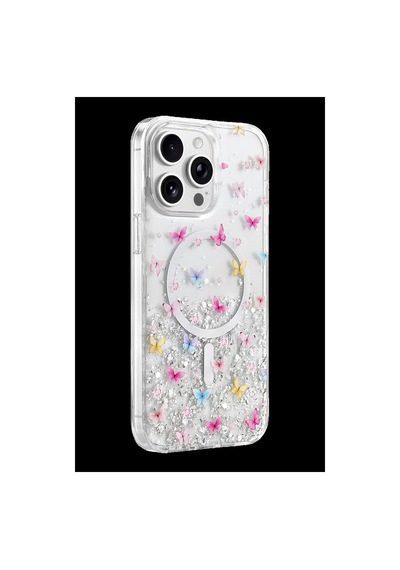 Tedar Onegif Apple iPhone Uyumlu 14 Pro Max Misk Simli Magsafe Kapak - Desen 4 Najmaddin standart