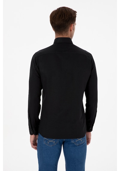 U.s. Polo Assn. Erkek Siyah Gömlek Basic 50307693-vr046 Siyah