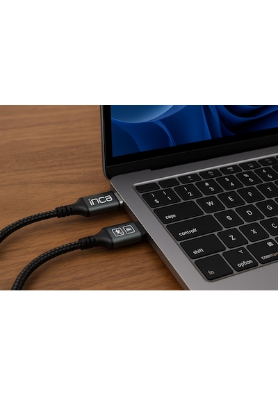 Inca Itct-40 Usb4 8k 60hz Thunderbolt 4/3 40 Gbps Pd240w Type-c To Type-c Kablo-0.8m Usb 4, 40gbps Veri Aktarım Kapasitesi Gan Şarj Cihazı Ve Tüm Usb C Tipi Cihazlar