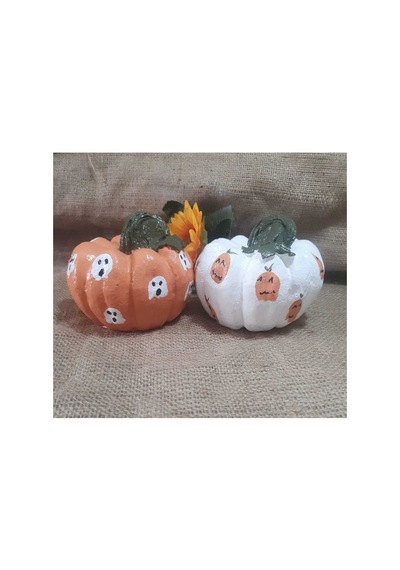 El Yapımı Halloween Balkabağı Seti,dekoratif Halloween Balkabağı 2'li Set.