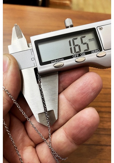 Takı Dükkanı İnce 316l Paslanmaz Unisex Çelik Kolye Zincir 1.6 MM Eck44 001
