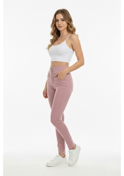 My Style Kadın Yüksek Bel Kanvas Pantolon 01575 Bgl-st05670 Pudra