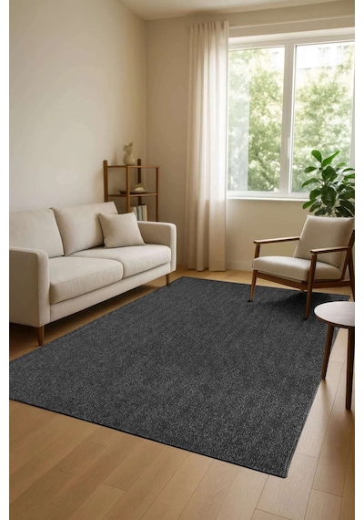 Venüs Sisal Antrasit Modern Dokuma Kilim Hasır Halı Antrasit