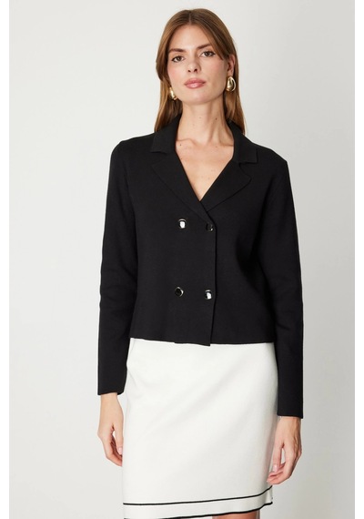 On Fashion Düğmeli Ceket 69506 Siyah