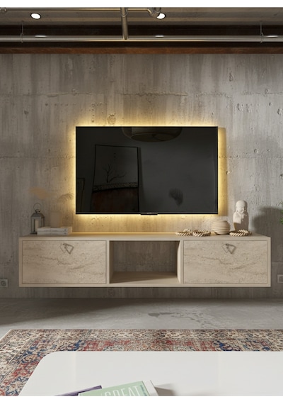 Resital Tv Ünitesi S1832-8 Traverten Traverten