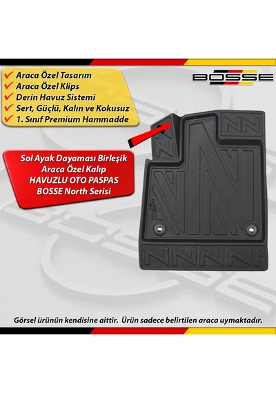 Toyota Proace City Paspas Araca Özel 2019 Derin Havuzlu Bosse North Serisi