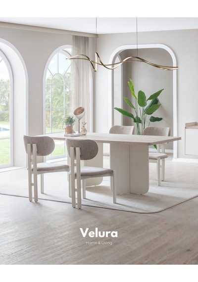 Flora Yemek Masası + 2 Sandalye Beyaz