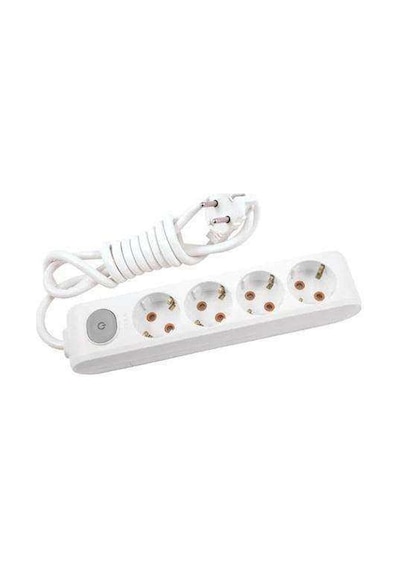 Viko 4'lü Anahtarlı Priz 3x1,5 mm Uzatma Siyah 9 MT