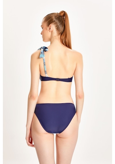 Too Salty Swimwear Kadın Lacivert Dantelli Tek Omuz Bikini Takımı 24s121st Lacivert