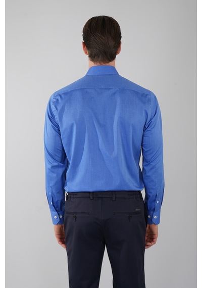 Bisse Klasik C Yaka Regular Fit Cepsiz Gömlek Mavi Gmkls250053 35 Mavi