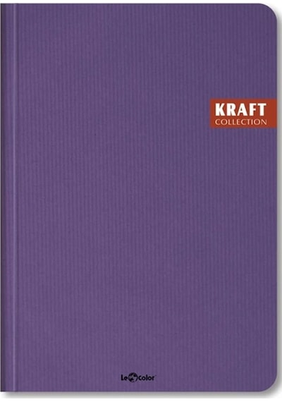 Le Color Kraft Ofis Kareli Defter 17 x 24 CM Mor
