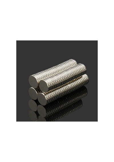 Dünya Magnet 50 Adet 10mm X 2mm Güçlü Yuvarlak Neodyum Mıknatıs 50'li Paket