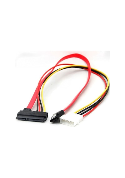 Sata To Sata Kablo 22 Pin To 7 Pin + 4 Pin Molex Power Kablo