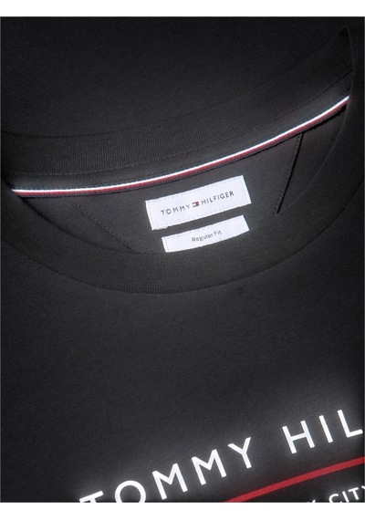 Tommy Hilfiger Brand Love New Rwb Reg Tee Erkek Siyah T-shirt - Mw0mw44359
