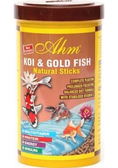 Ahm Koi Goldfish Natural Sticks Balık Yemi 1000 Ml