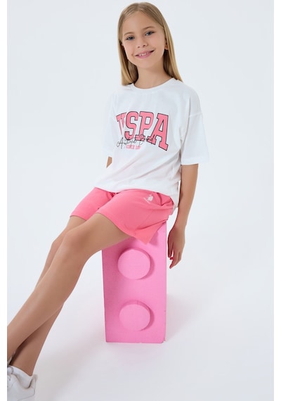 U.s. Polo Assn. Kız Çocuk Beyaz Şort Takım Us2521-c-v1 Beyaz