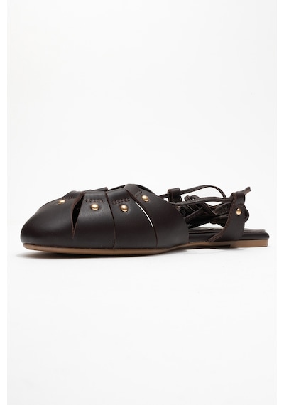 Luvishoes Luvi Shoes Darıa Kahverengi Hakiki Deri Troklu Bilekten Bağcıklı Kadın Sandalet Kahverengi Luvishoes Luvi Shoes Darıa Kahverengi Hakiki Deri Troklu Bilekten Bağcıklı Kadın Sandalet Kahverengi
