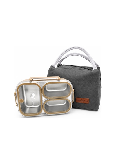 Valkyrie 304 Paslanmaz Çelik 3 Bölmeli Kahve Lunch Box Termal Çantalı Sızdırmaz Kapaklı Beslenme Kabı, Valkyrie 304 Paslanmaz Çelik 3 Bölmeli Kahve Lunch Box Termal Çantalı Sızdırmaz Kapaklı Beslenme Kabı,